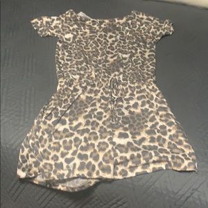 Never worn cheetah print romper size M